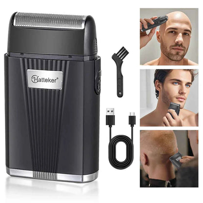 HATTEKER HT-931 MINI Men's Electric Shaver Beard Trimmer Shaving Portable Facial Grooming Shaving