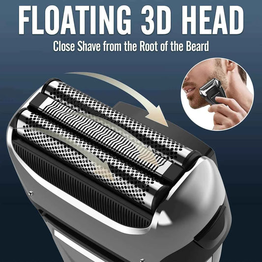 Hatteker Waterproof LED Electric Shaver & USB Rechargeable Hair Trimmer