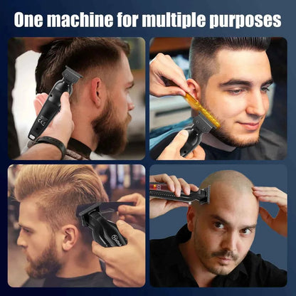 Hatteker Professional Beard Cutting Kit for Barbers Cordless USB Charging Hair Trimmer Clippers