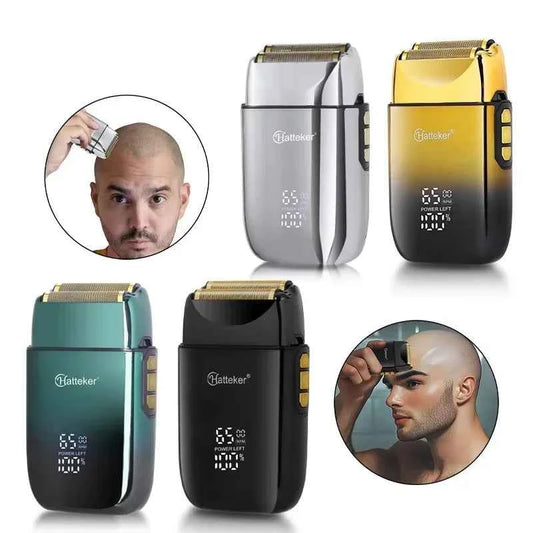 Hatteker HT-919 Foil Shaver – USB Rechargeable Double Blade Electric Razor for Men