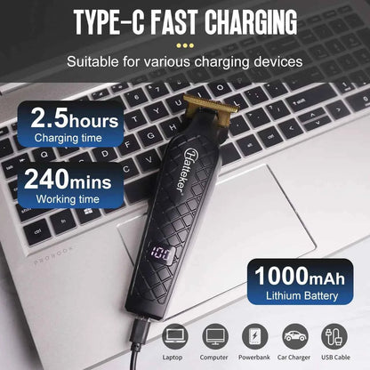 Hatteker Low Noise Haircutting Equipment USB Charging Hair Trimmer Clippers