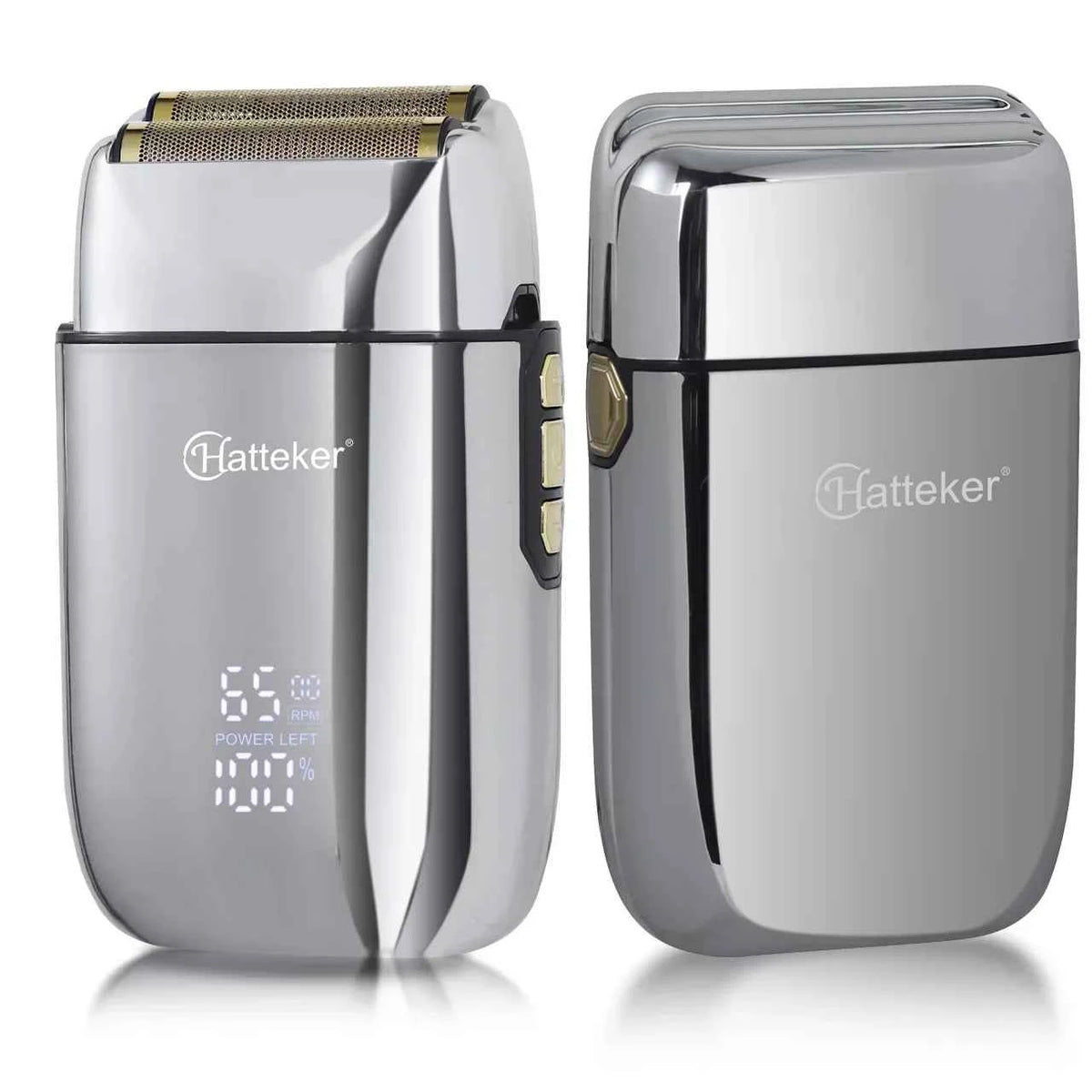 Hatteker New Reciprocating Gold Foil Electric Shaver Bald Head Shaver Waterproof USB Charging