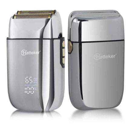 Hatteker New Reciprocating Gold Foil Electric Shaver Bald Head Shaver Waterproof USB Charging