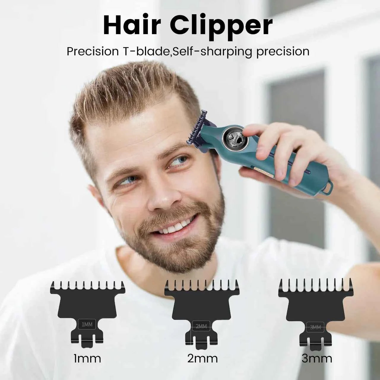Hatteker New Electric Cordless Men Clippers Professional Hair Clippers Hair Trimmer Tool