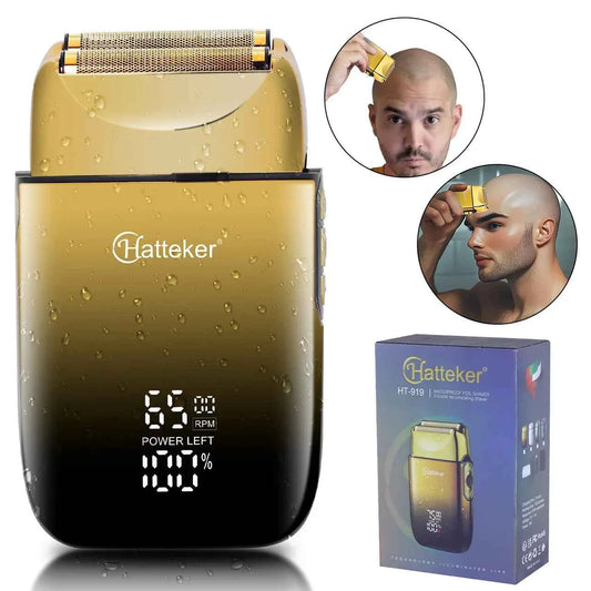 Hatteker HT-919 Foil Shaver – USB Rechargeable Double Blade Electric Razor for Men