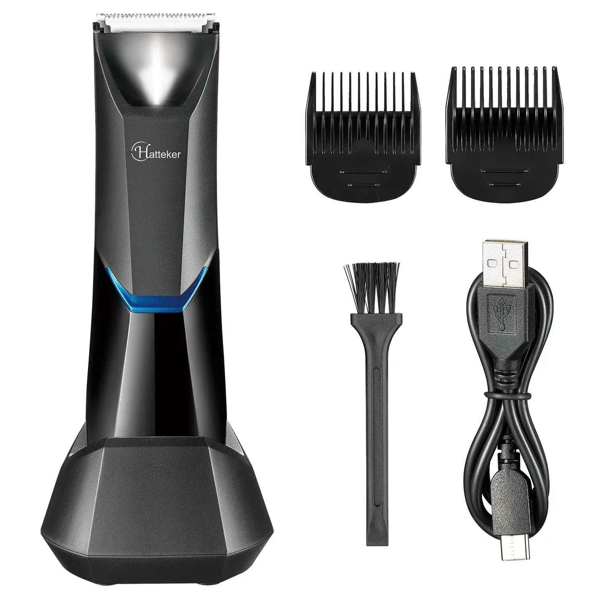 Hatteker SK-1810 Body Hair Trimmer – Waterproof Cordless Groomer for Men with LED Display