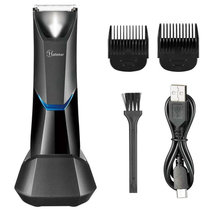 Hatteker SK-1810 Body Hair Trimmer – Waterproof Cordless Groomer for Men with LED Display