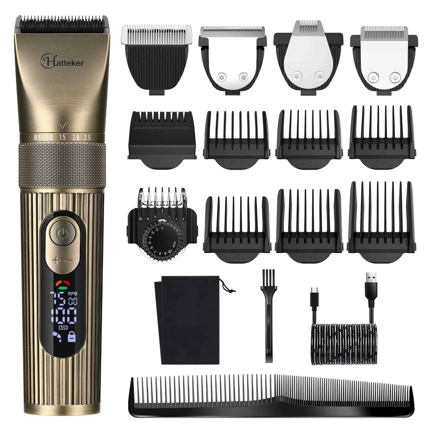 4-in-1 Hair Clipper for Hatteker – Electric Trimmer Shaving Grooming Kit