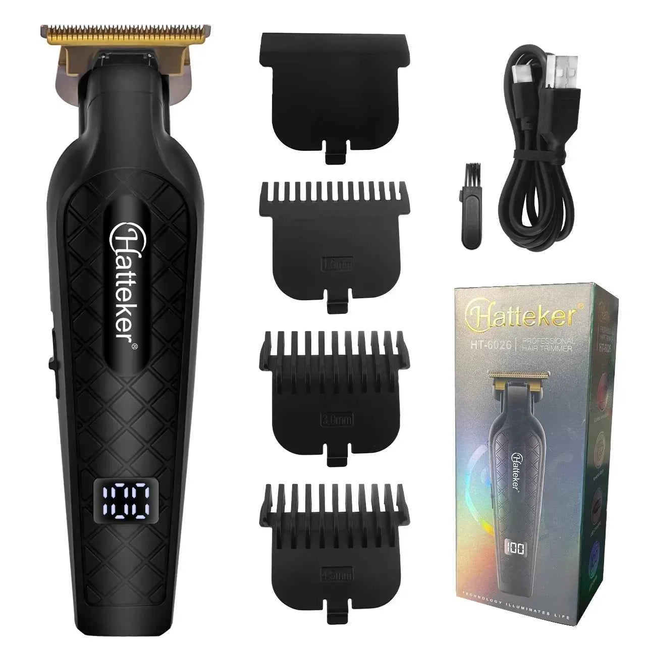 Hatteker Low Noise Haircutting Equipment USB Charging Hair Trimmer Clippers