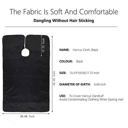 Hair Apron Professional Black Haircut Shawl Hairdressing Cape