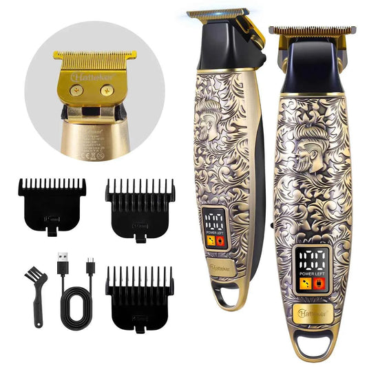 Hatteker HT-6121 Retro Oil Head Men's Electric Hair Clippers USB Rechargeable Portable Hair Trimmer