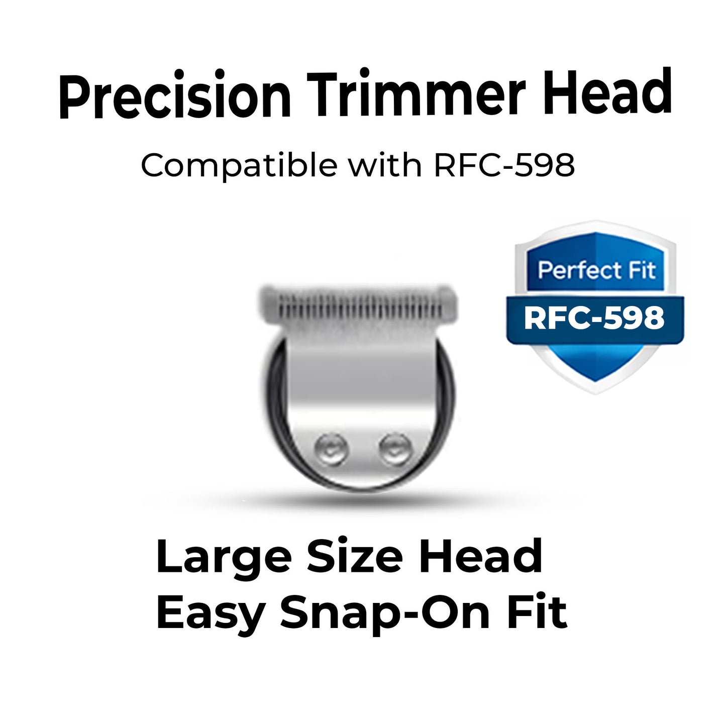 HATTEKER Precision Trimmer & Micro Shaver Head (Large) for RFC-598 – Replacement Detail Grooming Attachment