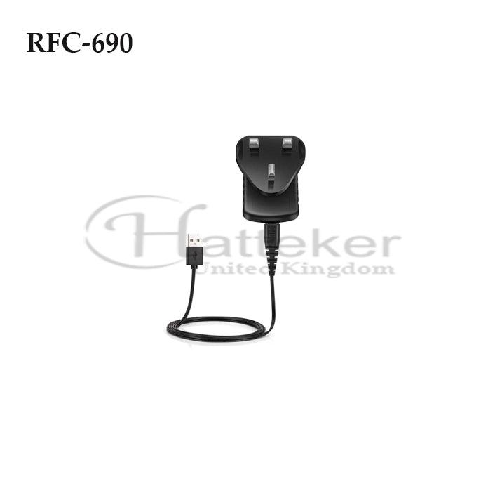 HATTEKER USB And Plug Charger RFC-690 Fast and Reliable Head Charger Compatible for Hatteker Trimmer RFC-690 - HATTEKER