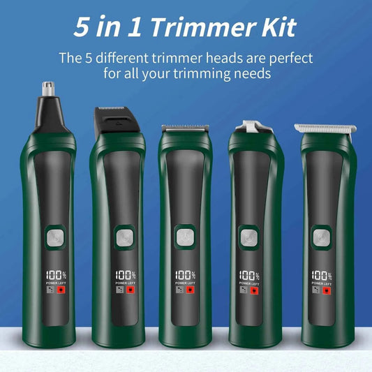 Hatteker 5-in-1 Pro Hair Clipper Set | USB Charging Hair Trimmer for Men