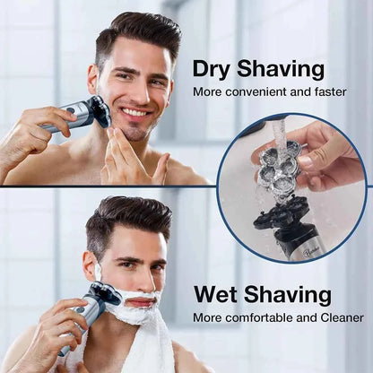 HATTEKER Electric Shaver For Men Electr Shaver 5 Head Razor Waterproof Shaving Machine Rechargeable Beard Trimmer For Man
