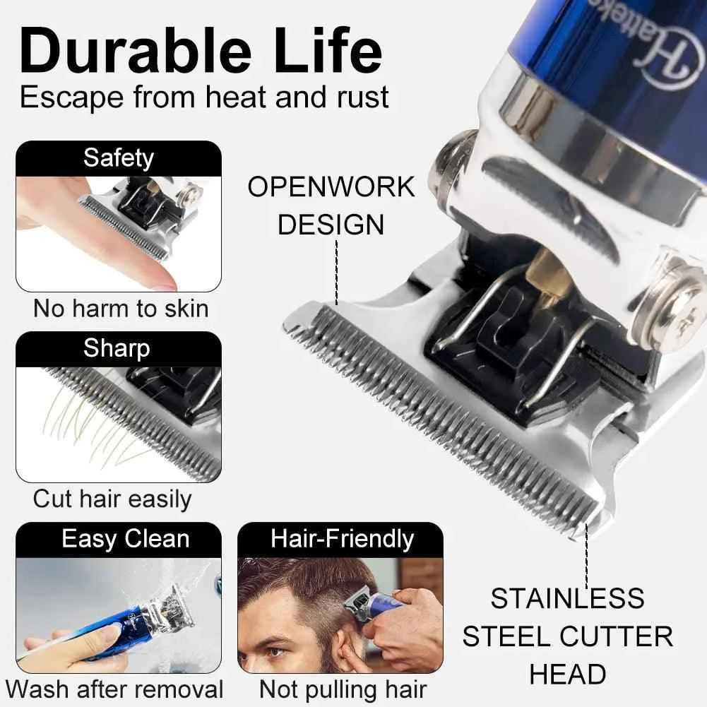 HATTEKER Beard Hair Trimmer for Men Professional Grooming Cutting Kit Mustache