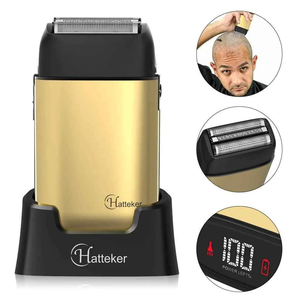 Hatteker Men's Electric Shaver - Powerful Triple-Blade Razor for Beard & Bald Shaving