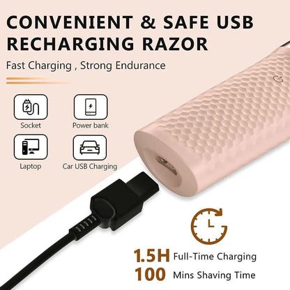 Electric Hair Removal for Women 3 in 1 Epilator Shaver for Legs Arms Underarms Bikini Public Hair Wet Dry Rechargeable