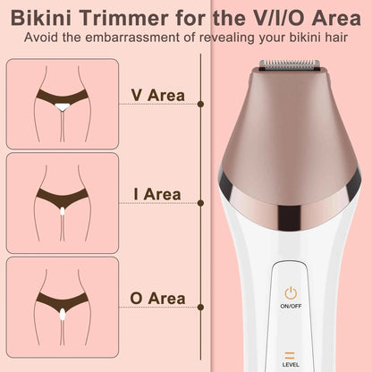 5-in-1 Electric Epilator & Shaver for Women - Rechargeable, Wet & Dry Use for Legs, Arms, Bikini, Underarms
