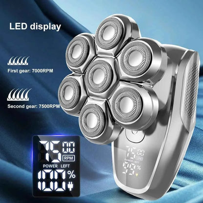 7D Floating heads Electric Razor for Men Upgrade 5 in 1 Shavers Multifunctional Bald Head