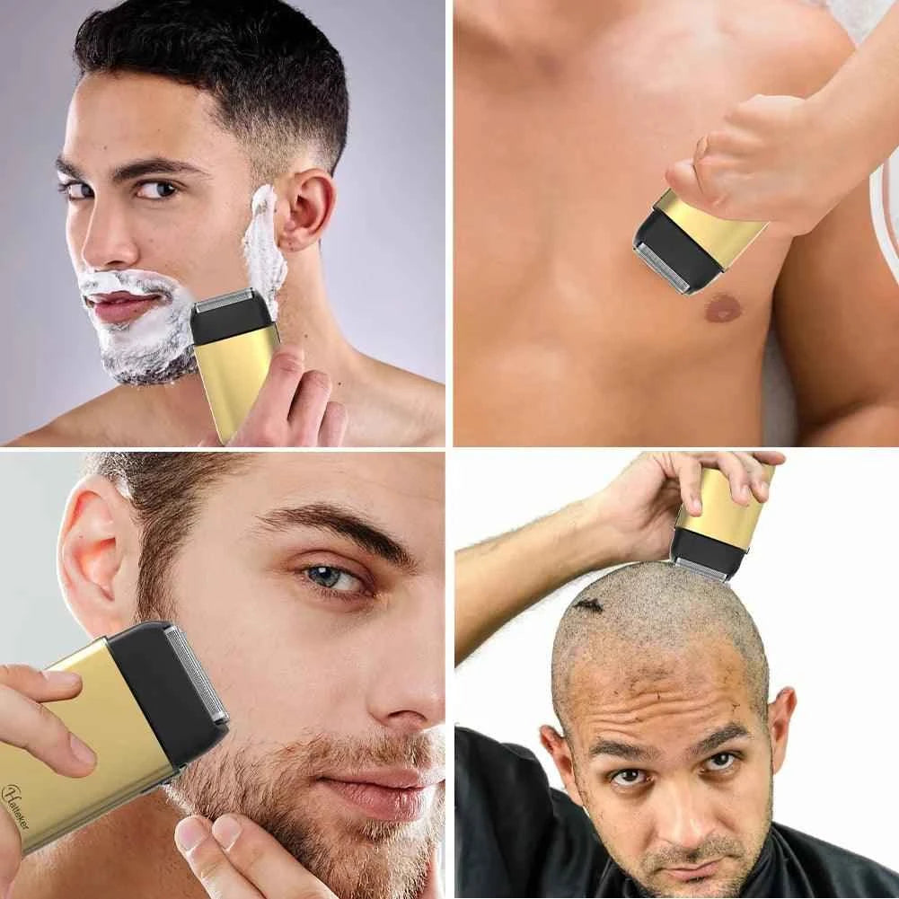 Hatteker Men's Electric Shaver - Powerful Triple-Blade Razor for Beard & Bald Shaving