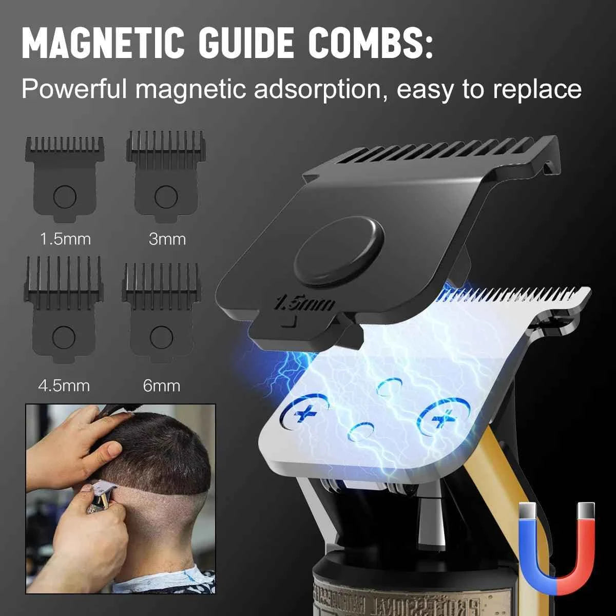 Hatteker Hair Clipper Set - Triple Foil Shaver & Crew Cut Trimmer, USB Charging