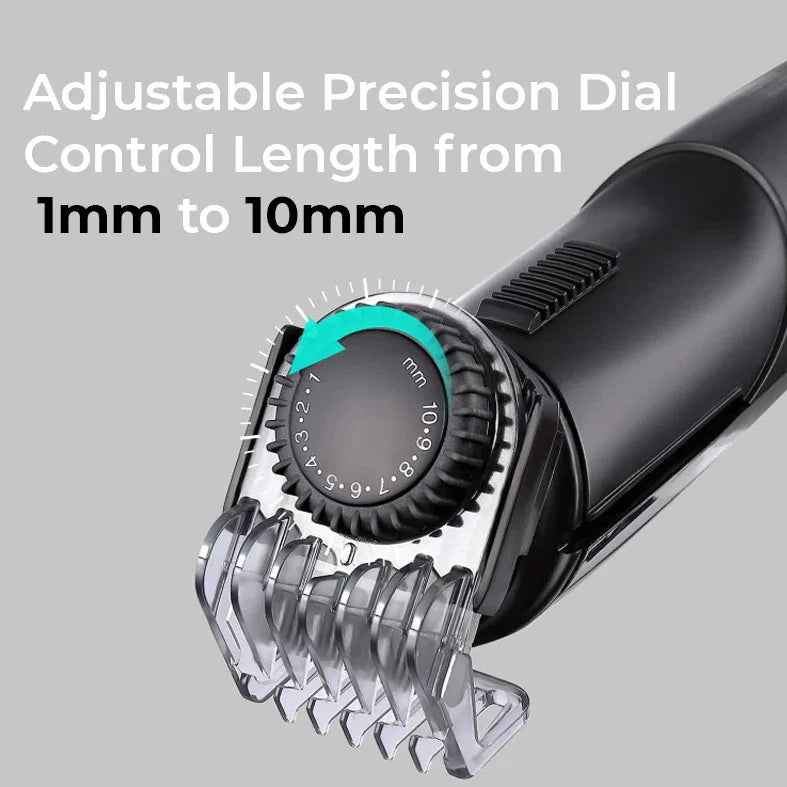HATTEKER 5-in-1 Hair Clipper for Men RFC-598 – Rechargeable Beard & Body Grooming Kit with Multiple Attachments