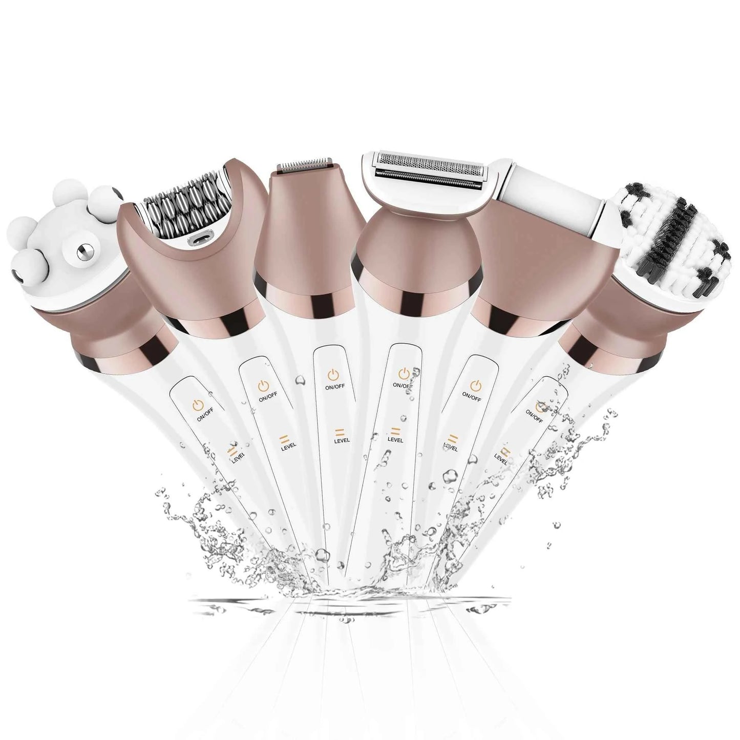 5-in-1 Electric Epilator & Shaver for Women - Rechargeable, Wet & Dry Use for Legs, Arms, Bikini, Underarms