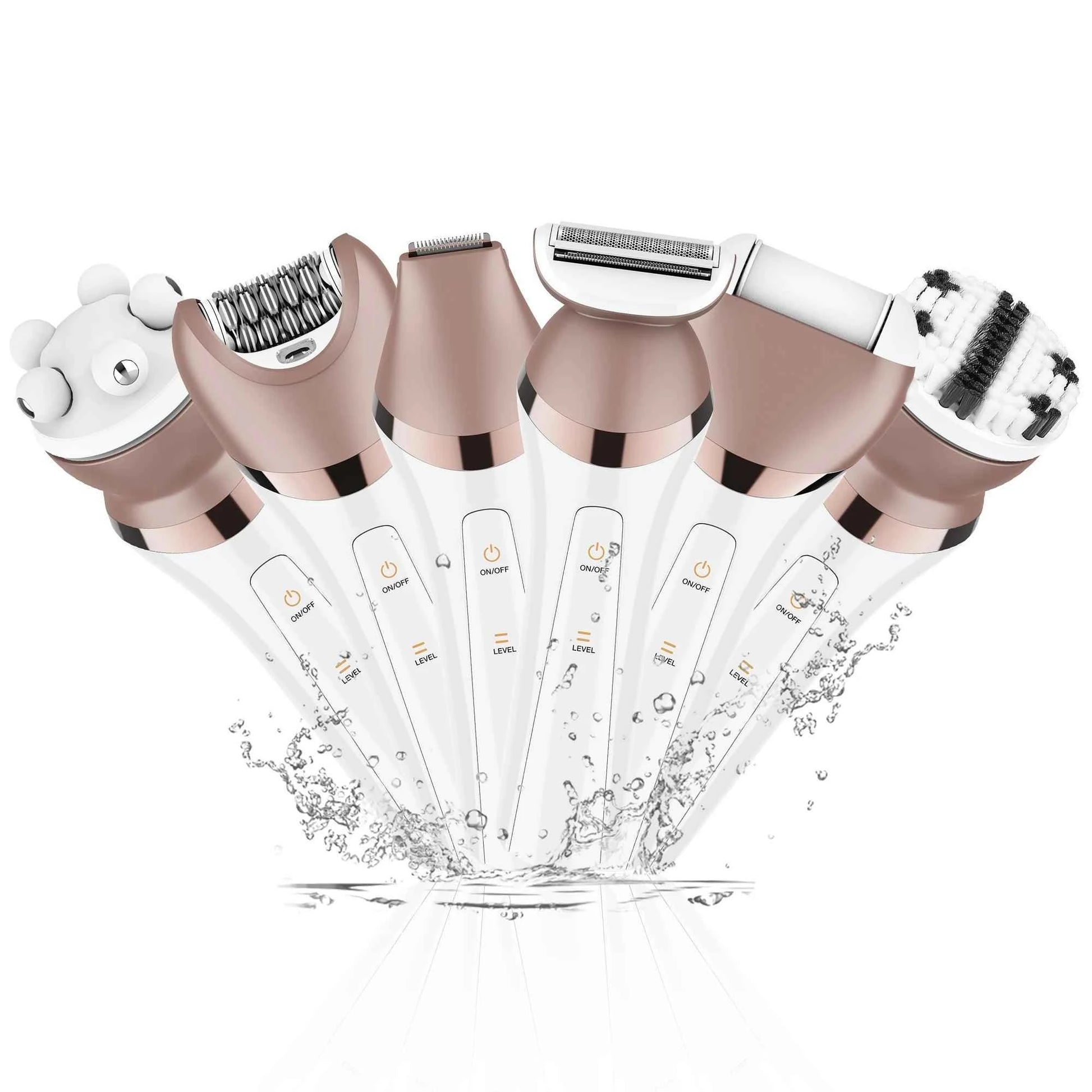 5-in-1 Electric Epilator & Shaver for Women - Rechargeable, Wet & Dry Use for Legs, Arms, Bikini, Underarms