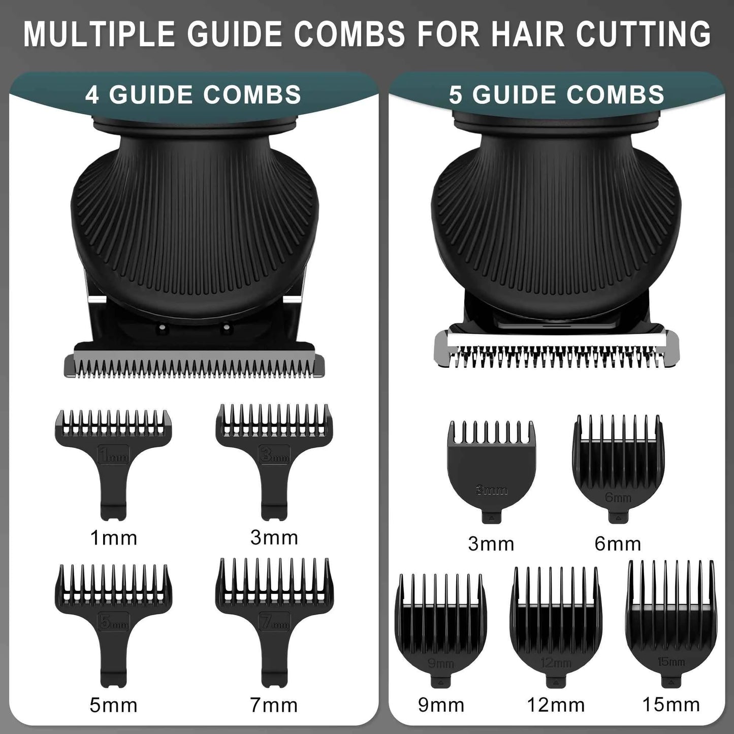 HATTEKER hair trimmer all in one 7 blades changeable Electric Baber Haircut body nose trimmer set