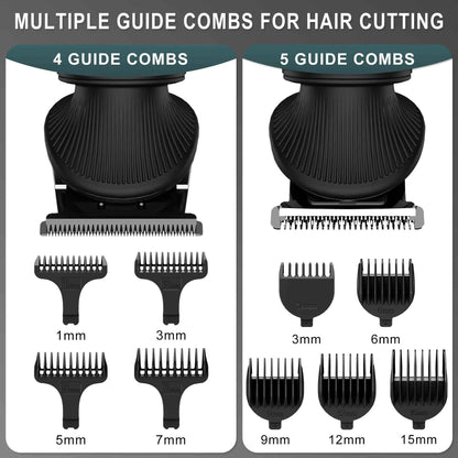 HATTEKER hair trimmer all in one 7 blades changeable Electric Baber Haircut body nose trimmer set