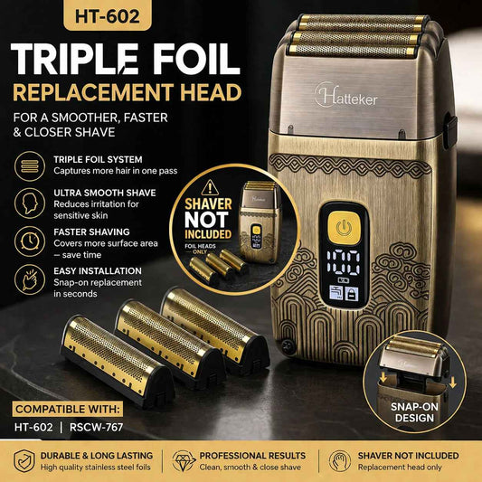 Hatteker HT-602 Triple Foil Replacement Head for Electric Shaver