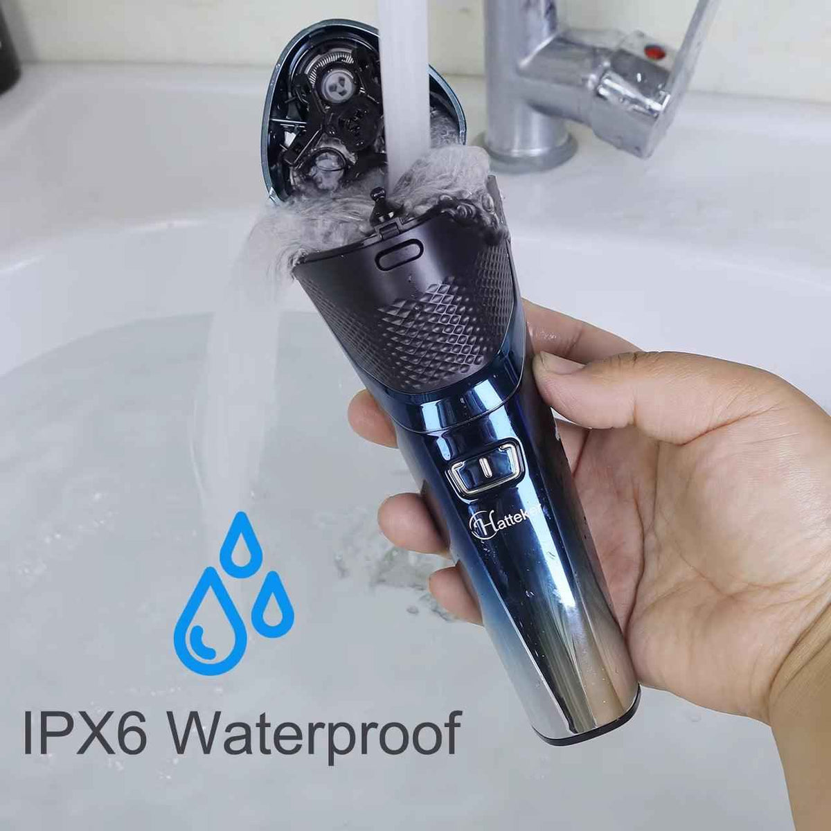 Men's Rotary Waterproof USB Charging Beard Trimmer & Electric Shaver