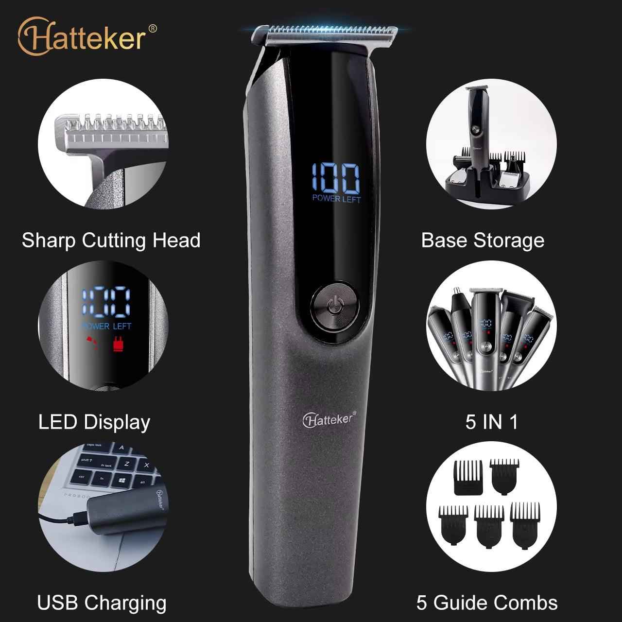 5-in-1 Professional Beard Trimmer for Men | Multifunctional Grooming Kit & Hair Clippers