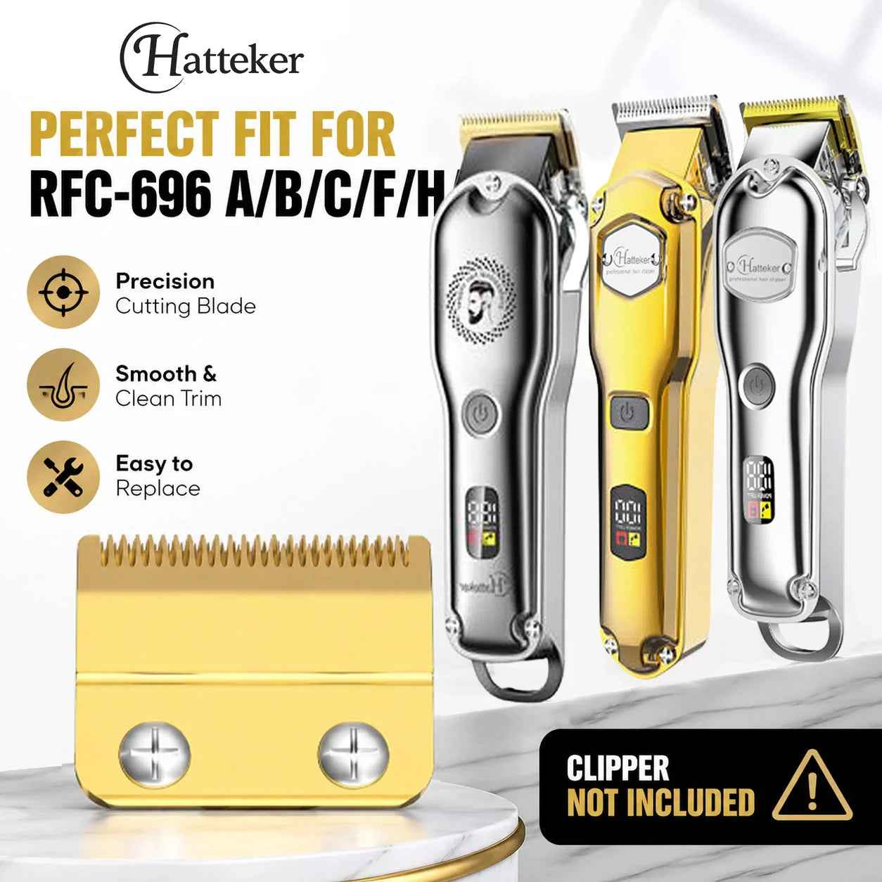 Hatteker Replacement Clipper Blade for RFC-696 A/B/C/F/H/T – Precision Ceramic Cutter