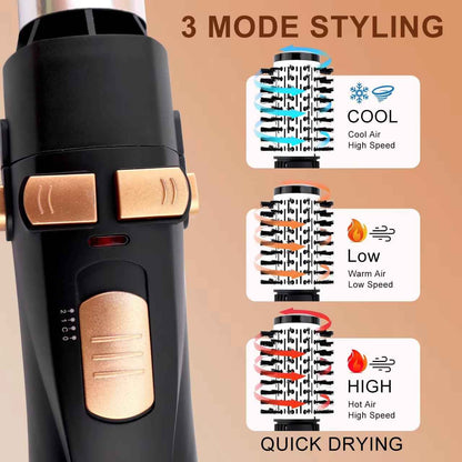 4-in-1 Air Hair Styler - Hair Dryer, Curler, Hot Comb & Straightener