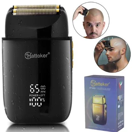 Hatteker HT-919 Foil Shaver – USB Rechargeable Double Blade Electric Razor for Men