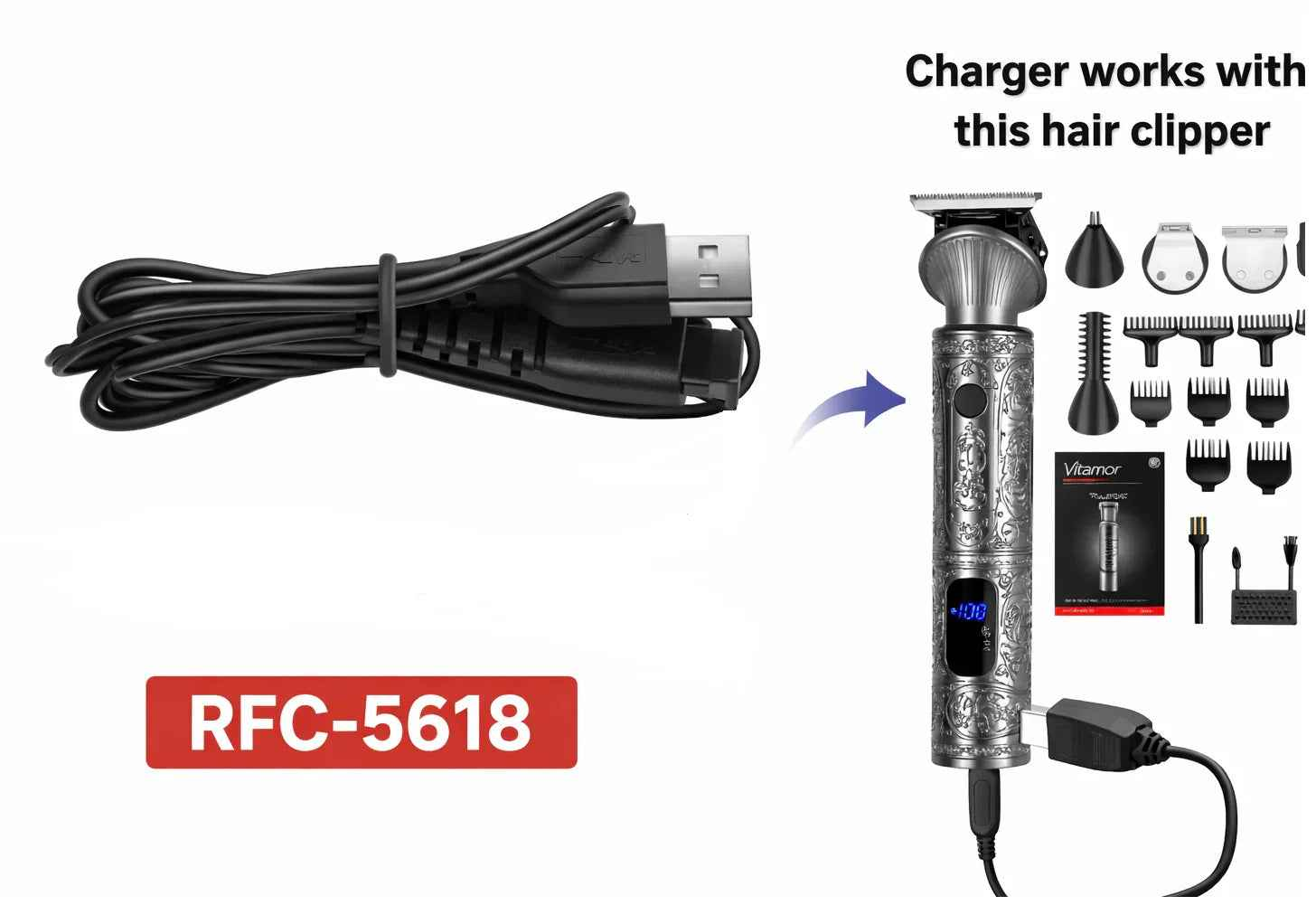 Hatteker USB Cable Charger For Hatteker RFC-5618
