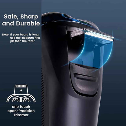Hatteker Men's Beard Trimmer Waterproof Rotary Beard Trimmer & Electric Shaver with USB Charging