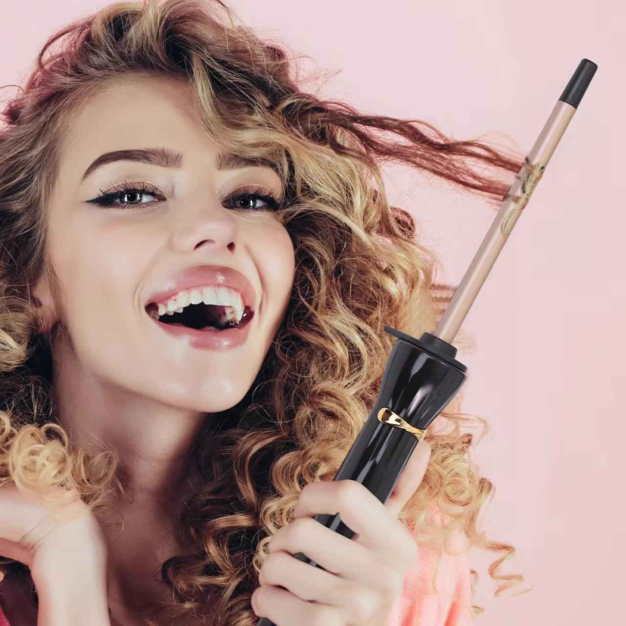 Hatteker Negative Ion 9mm Curling Iron & Hair Roller Styling Tool