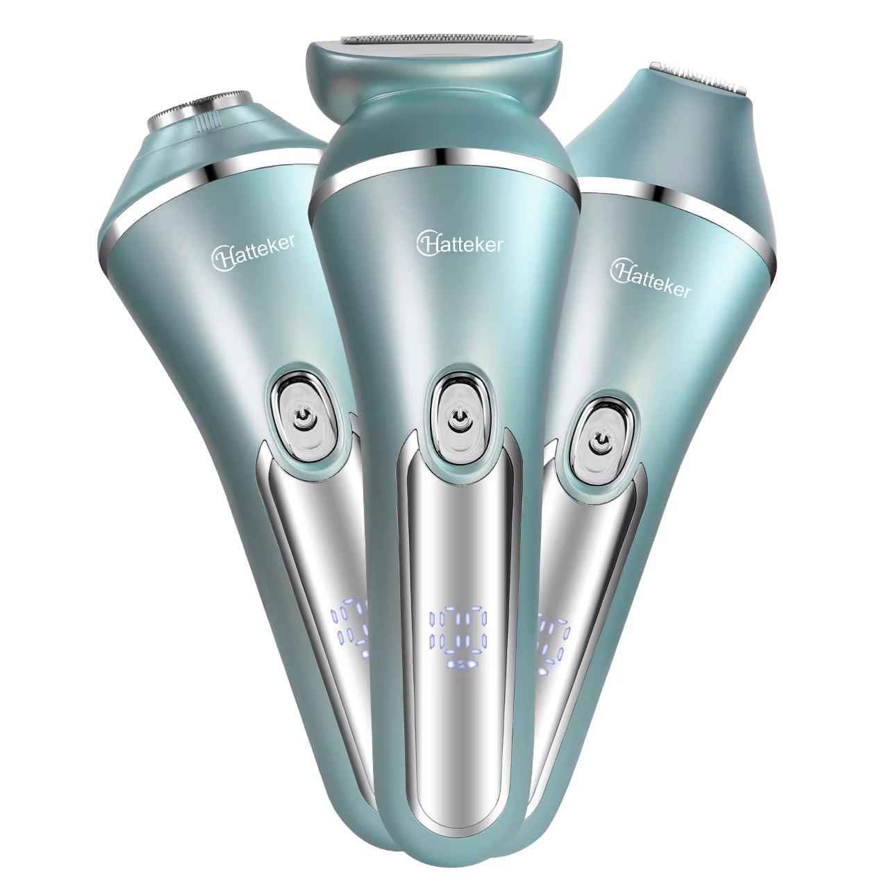 3-in-1 Lady Shaver - USB Rechargeable Electric Epilator for Legs & Arms, Wet & Dry