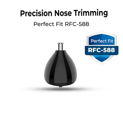 HATTEKER RFC-588 nose trimmer attachment installed on grooming device