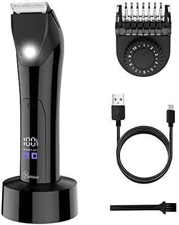 HATTEKER Professional Electric Groin Hair Trimmer Below-The-Belt Trimmer