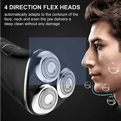 HATTEKER Electric Razor Professional Rechargeable Rotary  with Pop-up LED Display