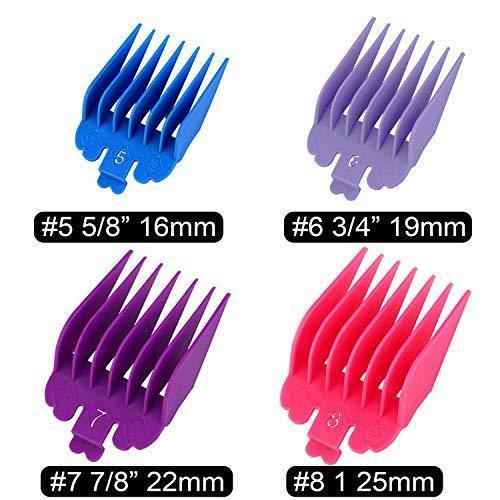8 Pack Hair Clipper Limit Guide Combs Replacement Guards Set Attachment