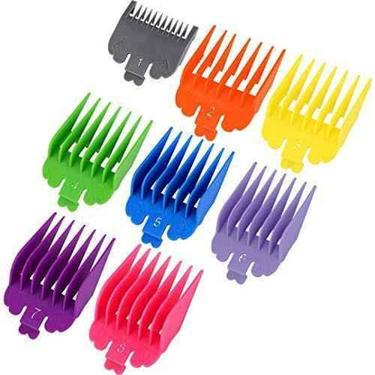 8 Pack Hair Clipper Limit Guide Combs Replacement Guards Set Attachment