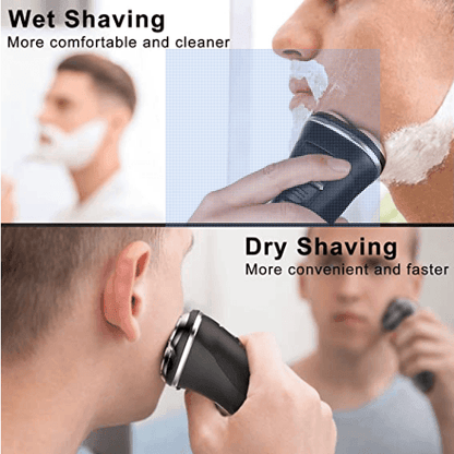 HATTEKER Electric Razor Professional Rechargeable Rotary  with Pop-up LED Display
