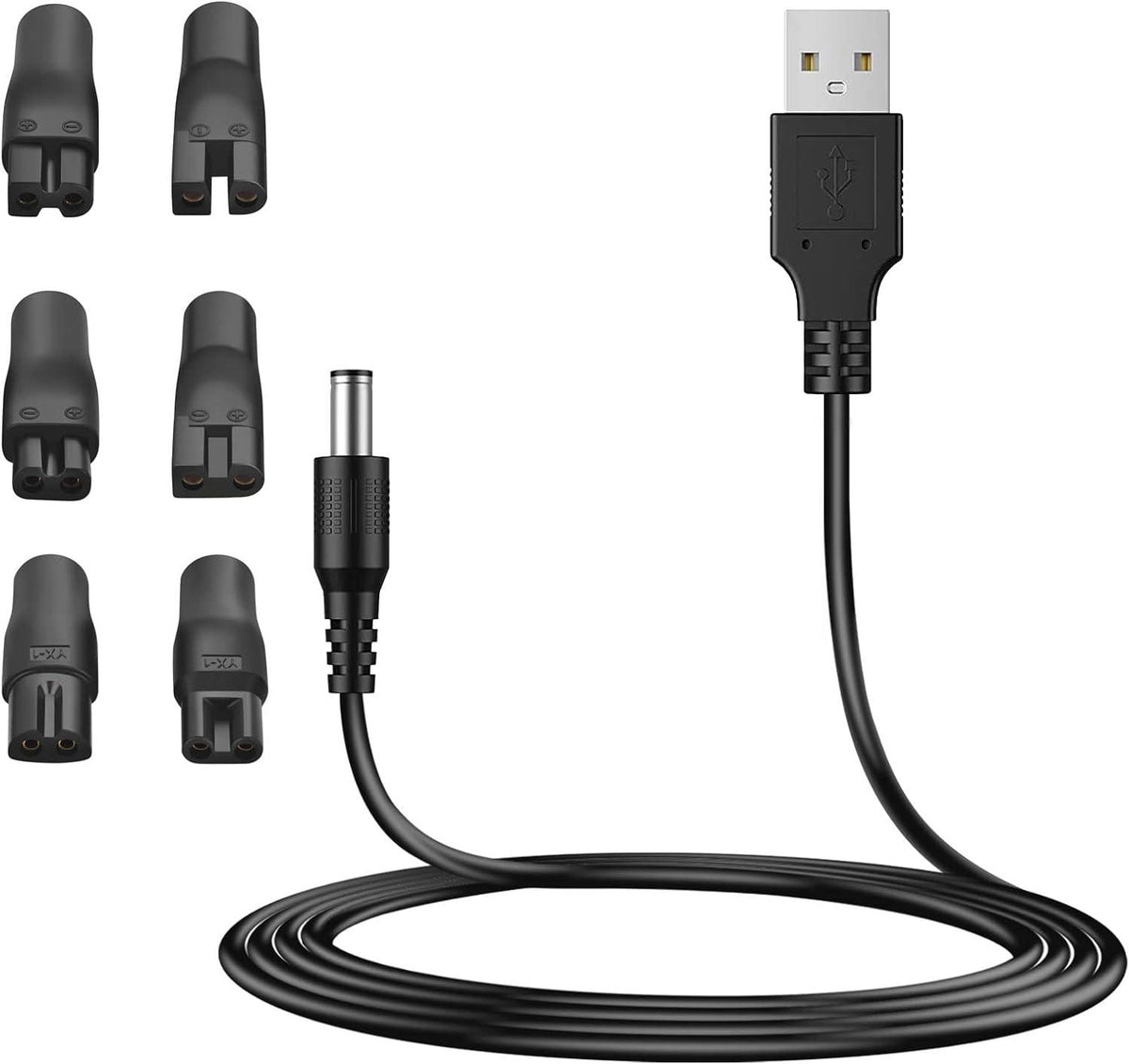 5V USB Charger Cord Replacement Shaver Power Adapter Power Cord Power Supply - HATTEKER
