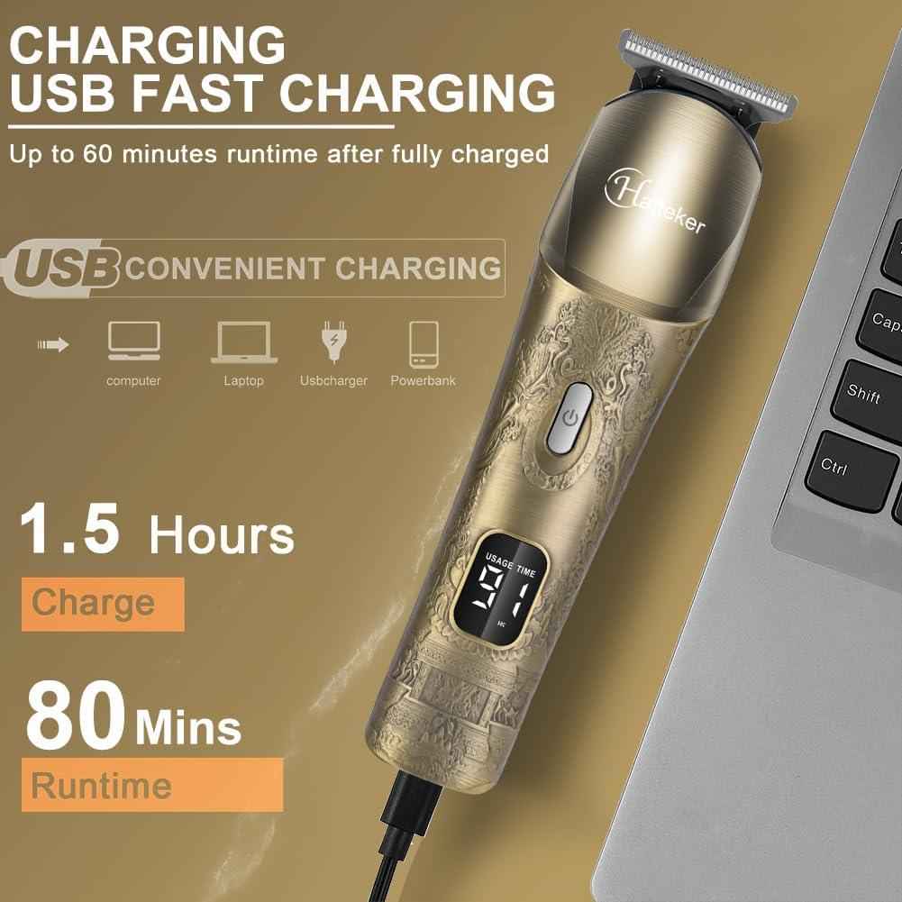 Hatteker Upgraded Beard Trimmer for Men Waterproof Cordless Hair Clipper Electric Razor Shaving Mustache Face Nose Body