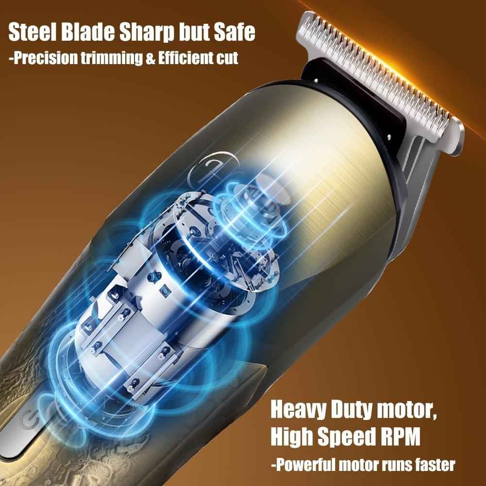 Hatteker Upgraded Beard Trimmer for Men Waterproof Cordless Hair Clipper Electric Razor Shaving Mustache Face Nose Body